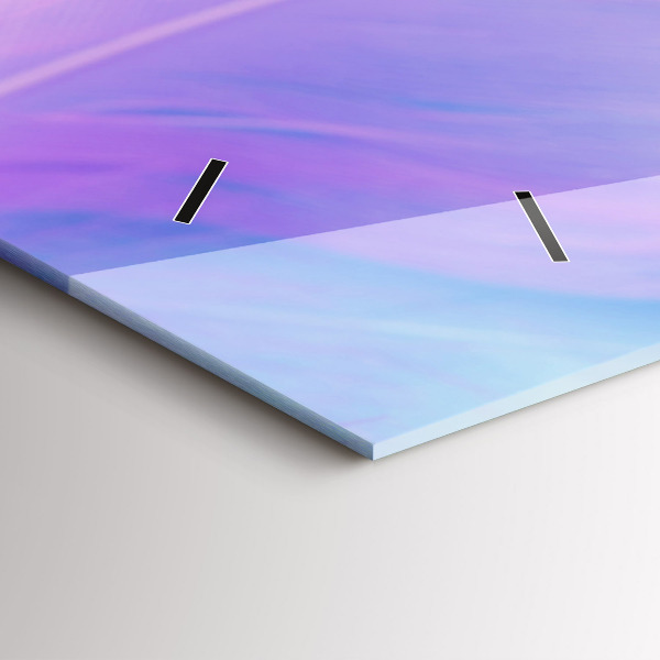 Horizontale Uhr Bunte Federn