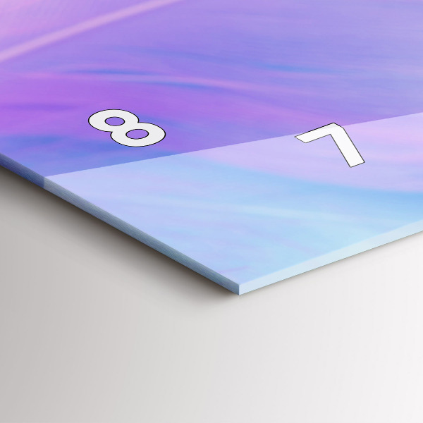 Horizontale Uhr Bunte Federn