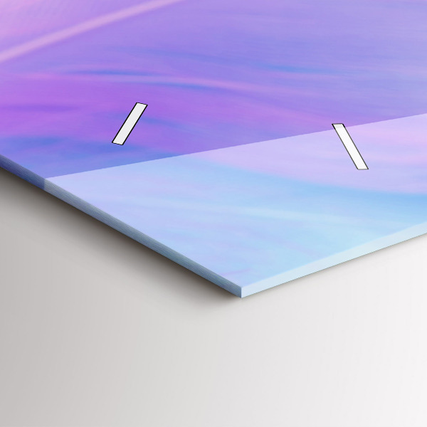 Horizontale Uhr Bunte Federn