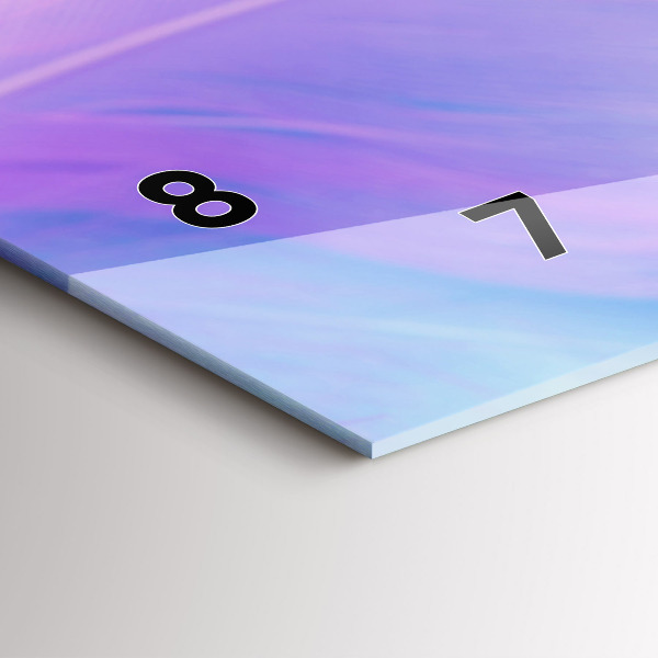 Horizontale Uhr Bunte Federn