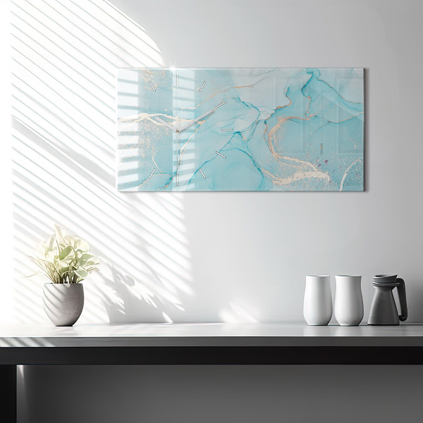 Horizontale Uhr Dekorativer Marmor