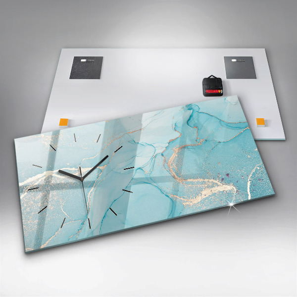 Horizontale Uhr Dekorativer Marmor