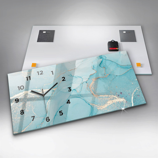 Horizontale Uhr Dekorativer Marmor