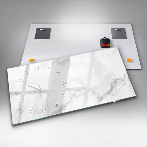 Horizontale Uhr mit motiv Marmor