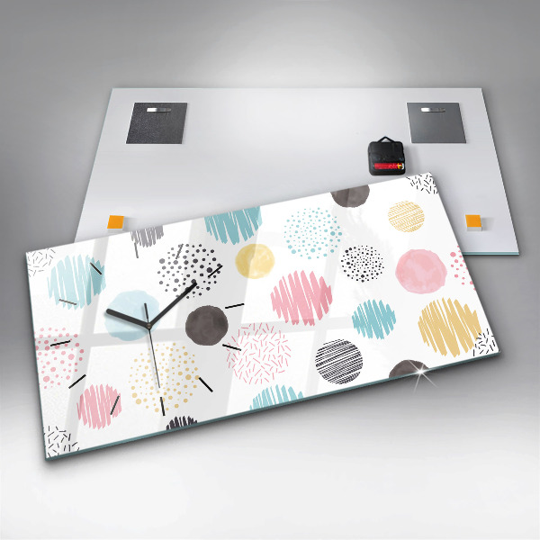 Horizontale Uhr mit motiv Geometrisches Muster