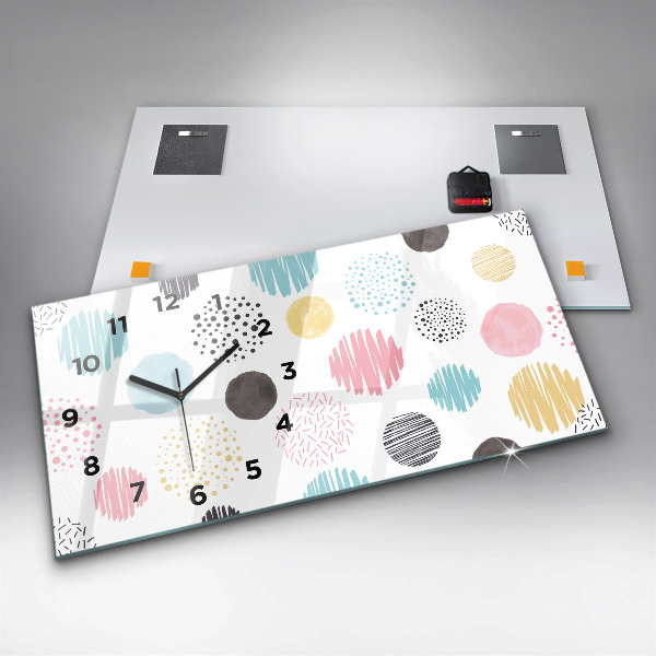 Horizontale Uhr mit motiv Geometrisches Muster