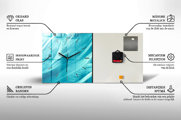 Horizontale Uhr mit motiv Bemalte Bretter