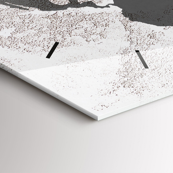 Horizontale Uhr Weltkarte aus Beton