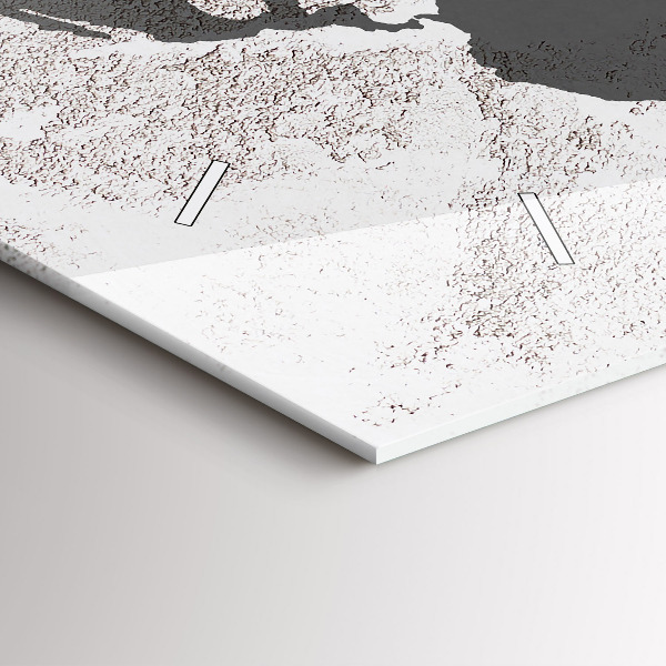 Horizontale Uhr Weltkarte aus Beton