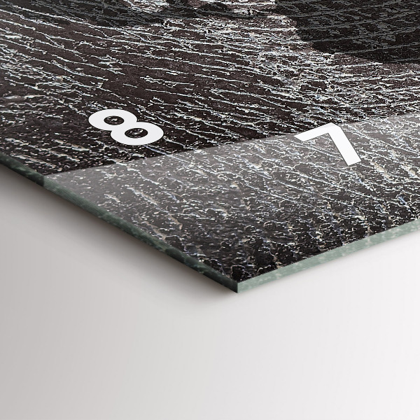 Horizontale Uhr mit motiv Weltkarte Beton