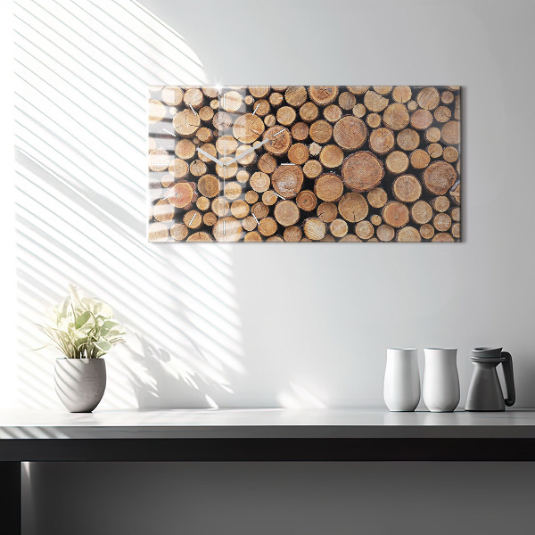 Horizontale Uhr mit motiv Baumringe