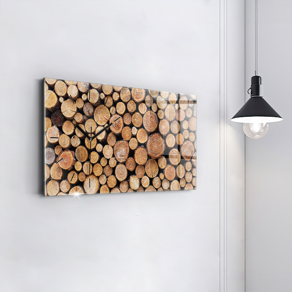 Horizontale Uhr mit motiv Baumringe