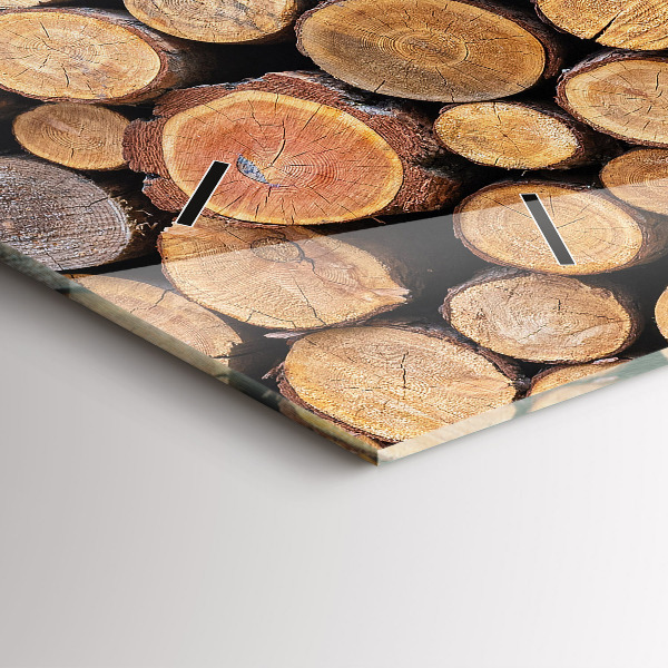 Horizontale Uhr mit motiv Baumringe