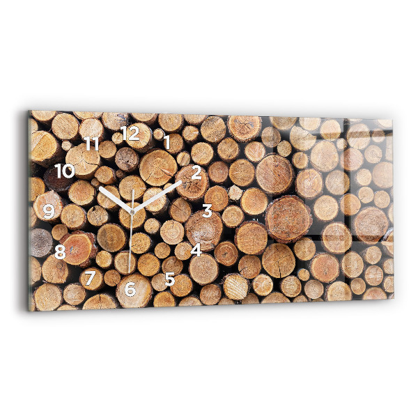 Horizontale Uhr mit motiv Baumringe