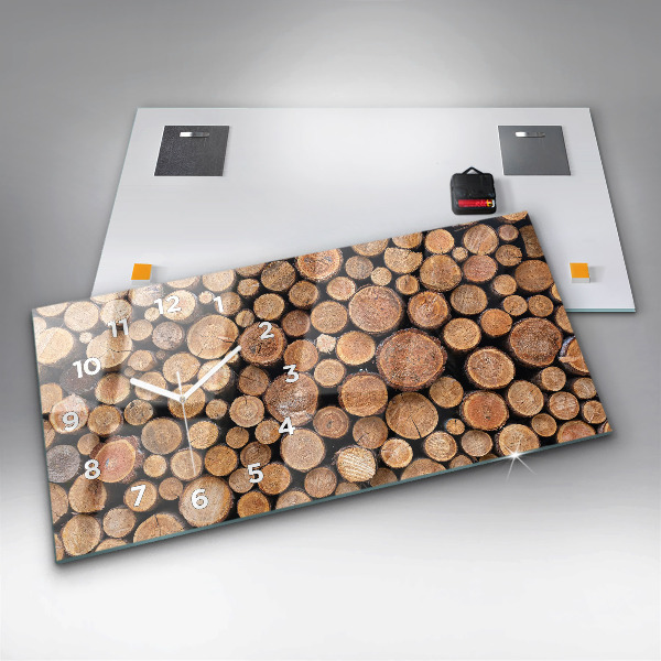 Horizontale Uhr mit motiv Baumringe