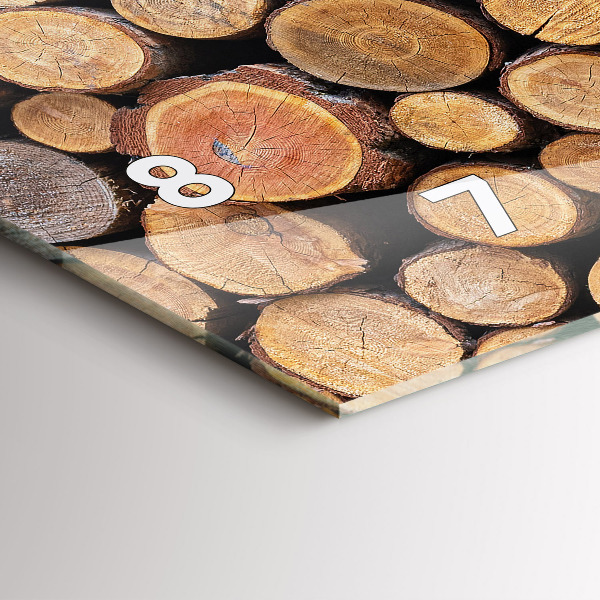 Horizontale Uhr mit motiv Baumringe