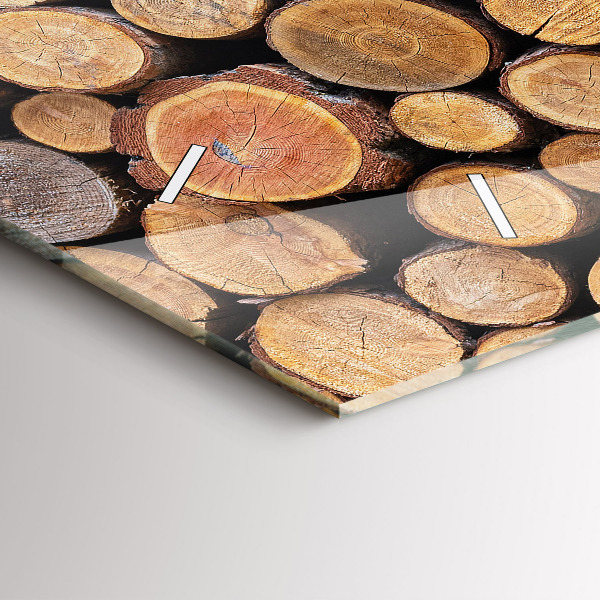 Horizontale Uhr mit motiv Baumringe