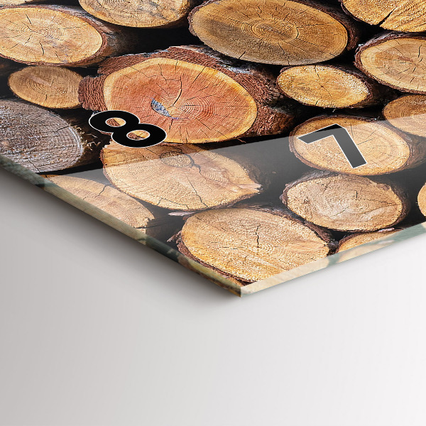 Horizontale Uhr mit motiv Baumringe