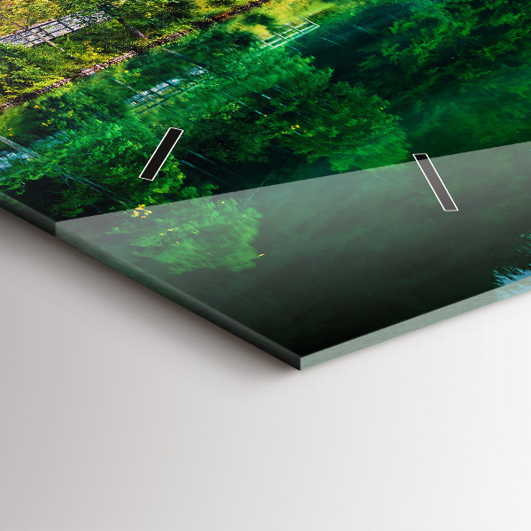 Horizontale Uhr mit motiv Seelandschaft