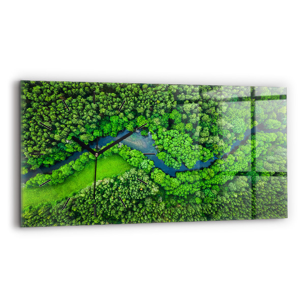 Horizontale Uhr Fluss im Wald