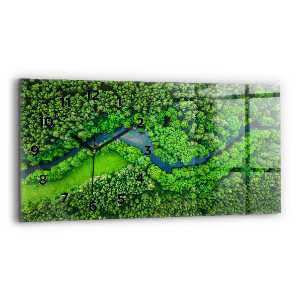 Horizontale Uhr Fluss im Wald