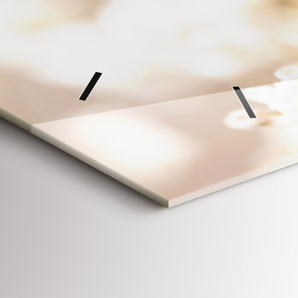 Horizontale Uhr mit motiv Kleine weiße Blumen