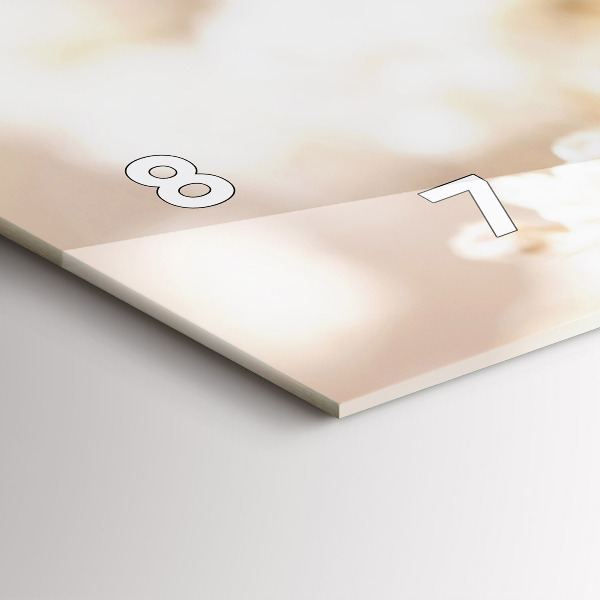 Horizontale Uhr mit motiv Kleine weiße Blumen