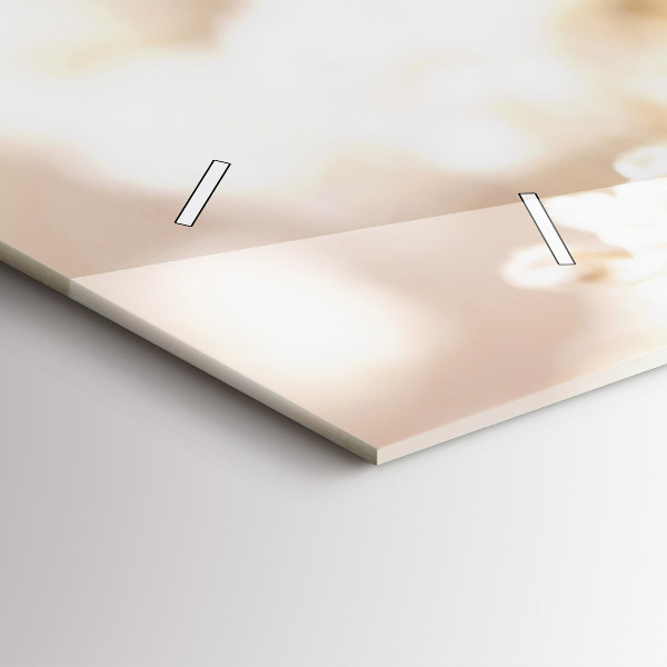 Horizontale Uhr mit motiv Kleine weiße Blumen