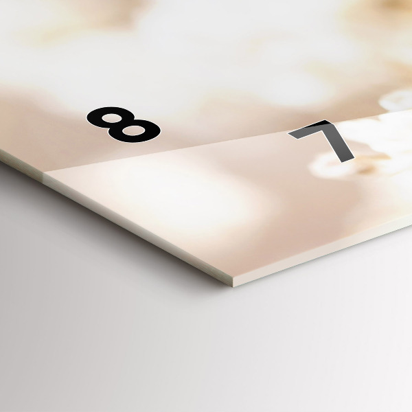 Horizontale Uhr mit motiv Kleine weiße Blumen