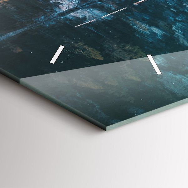 Horizontale Uhr mit motiv Boote auf einem See