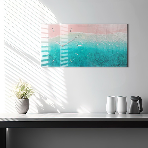 Horizontale Uhr mit motiv Strand Meersand