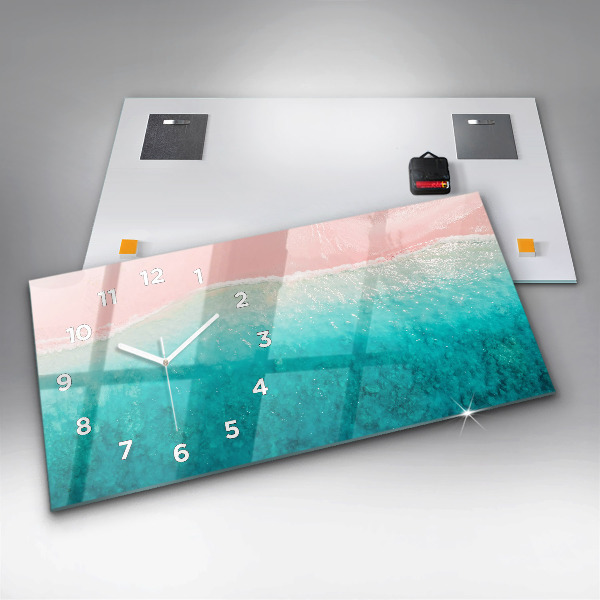 Horizontale Uhr mit motiv Strand Meersand