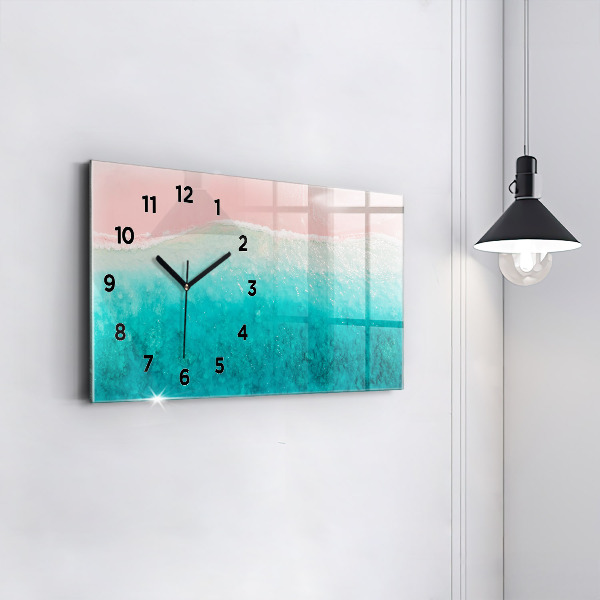 Horizontale Uhr mit motiv Strand Meersand