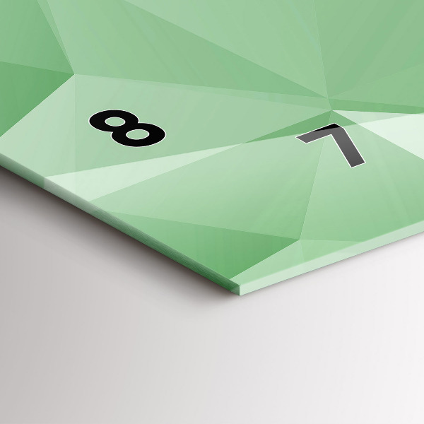 Horizontale Uhr mit motiv Dreiecke abstrakt