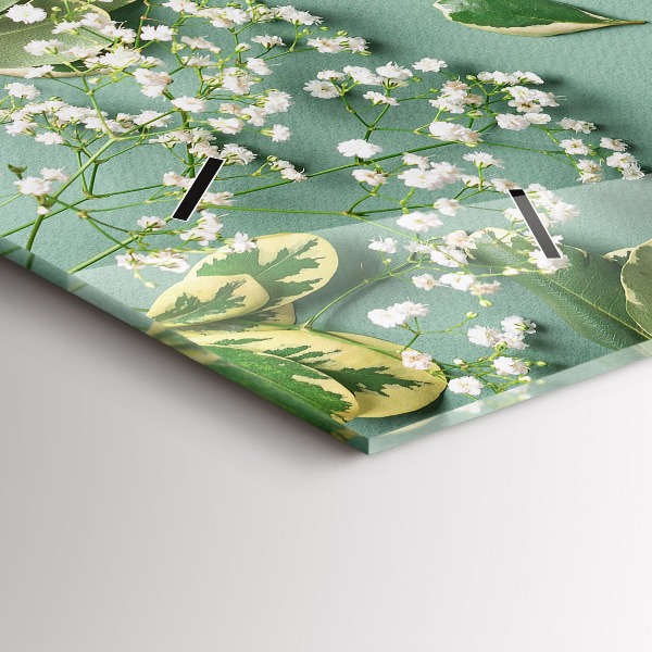 Horizontale Uhr Zarte Blumen