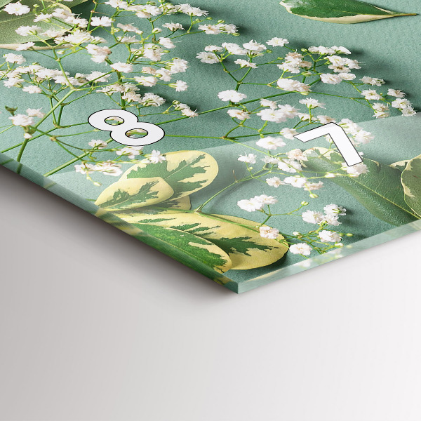 Horizontale Uhr Zarte Blumen