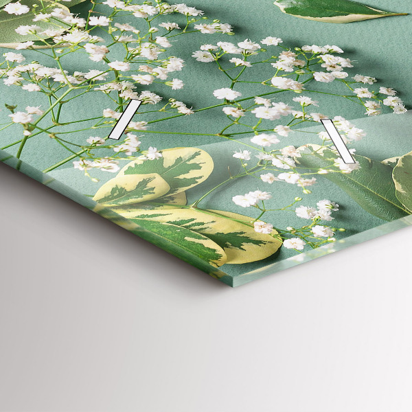 Horizontale Uhr Zarte Blumen