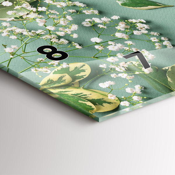 Horizontale Uhr Zarte Blumen