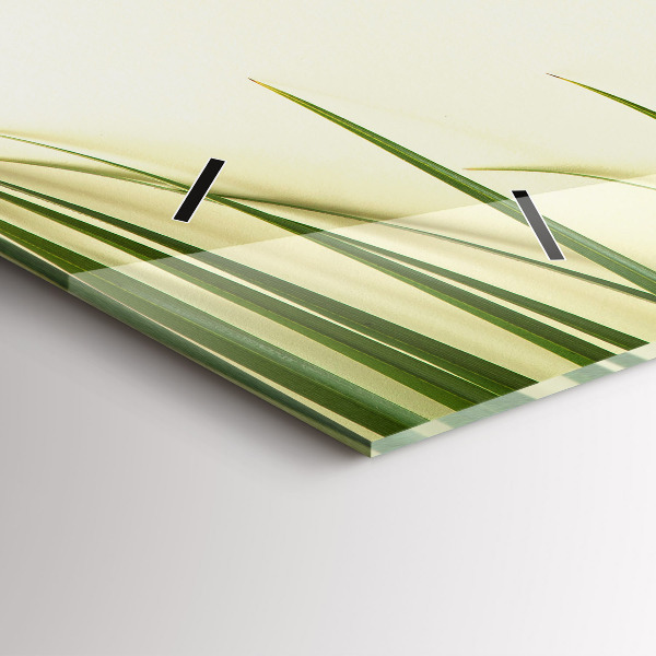 Horizontale Uhr mit motiv Monstera-Blätter