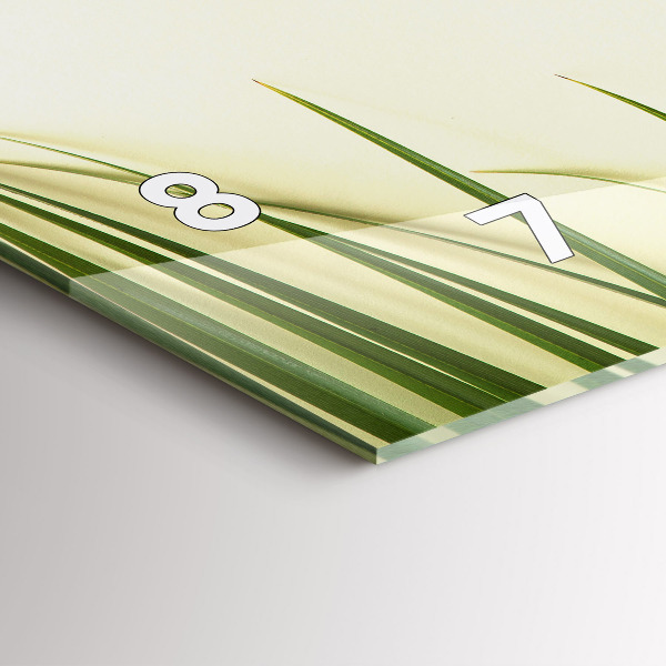 Horizontale Uhr mit motiv Monstera-Blätter