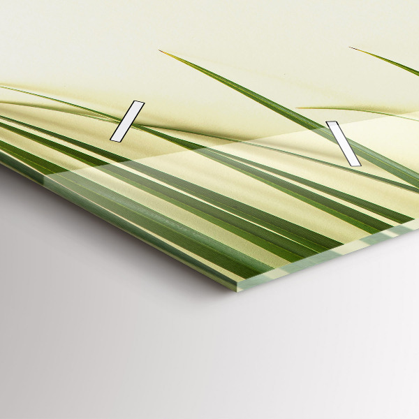 Horizontale Uhr mit motiv Monstera-Blätter