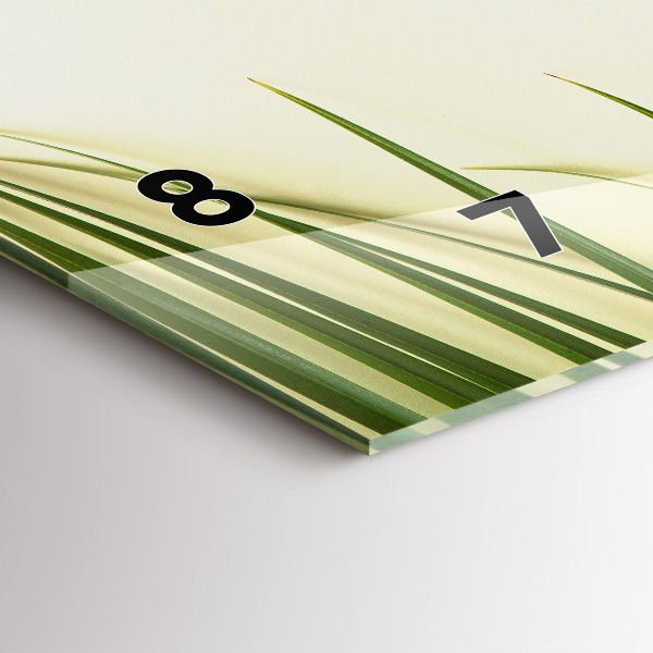 Horizontale Uhr mit motiv Monstera-Blätter