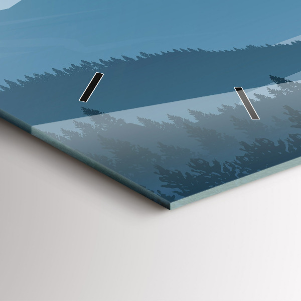 Horizontale Uhr Bergige Landschaft