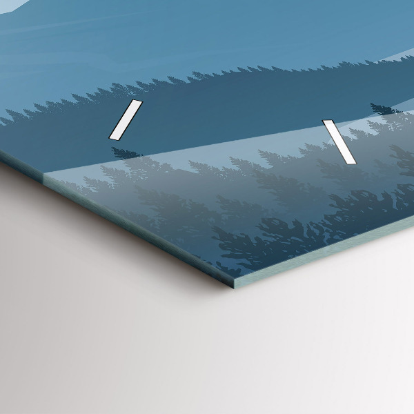 Horizontale Uhr Bergige Landschaft