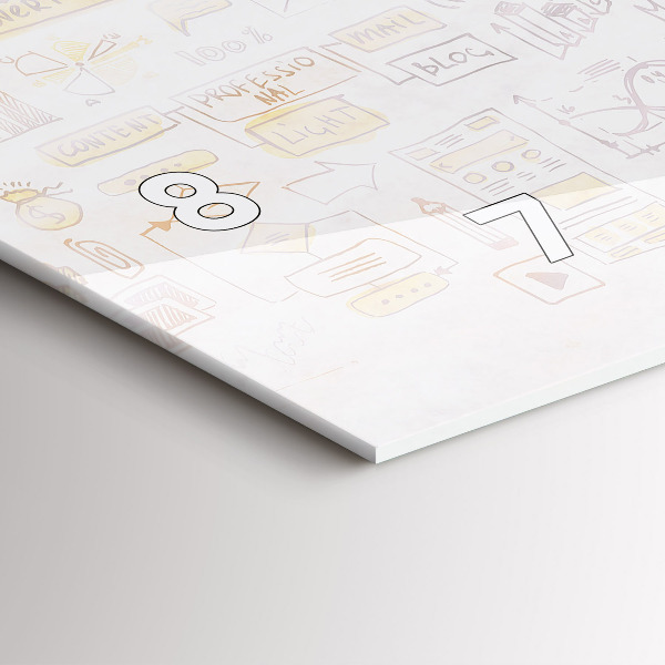 Horizontale Uhr mit motiv Abstraktes Gehirn