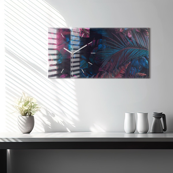 Horizontale Uhr mit motiv Exotische Blumen