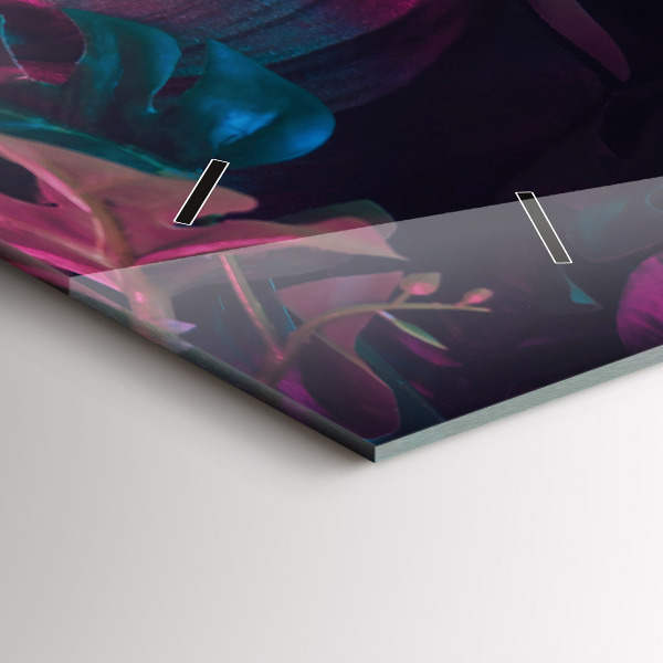 Horizontale Uhr mit motiv Exotische Blumen