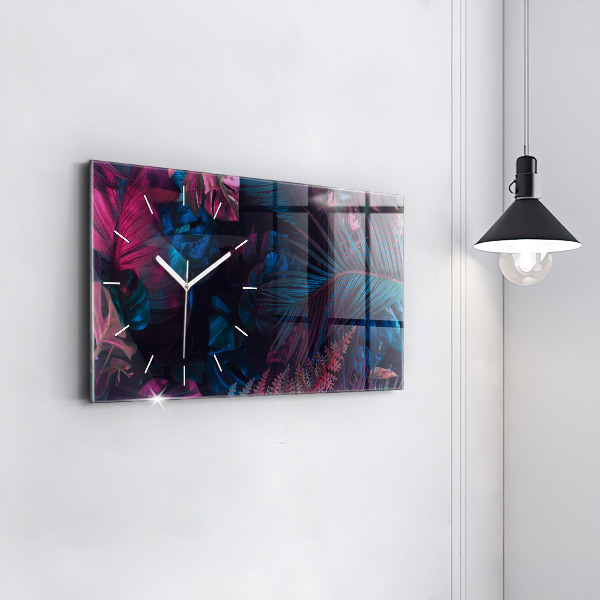 Horizontale Uhr mit motiv Exotische Blumen