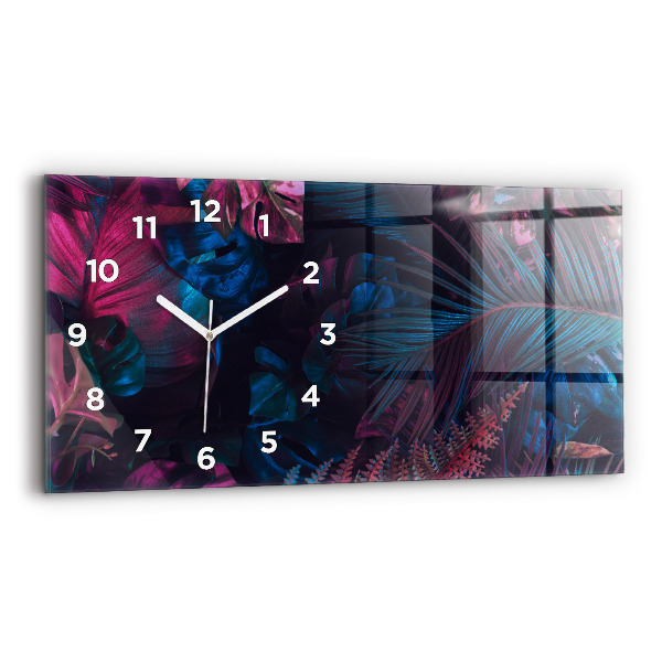 Horizontale Uhr mit motiv Exotische Blumen
