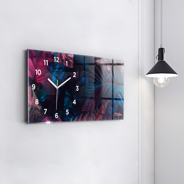 Horizontale Uhr mit motiv Exotische Blumen